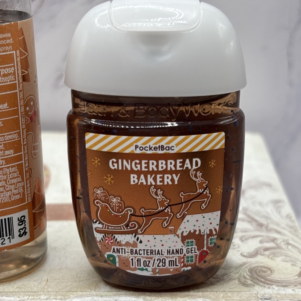 Bath & Body Works Gingerbread Bakery 3pc Hand Sanitizer Spray & PocketBac New - Picture 4 of 5